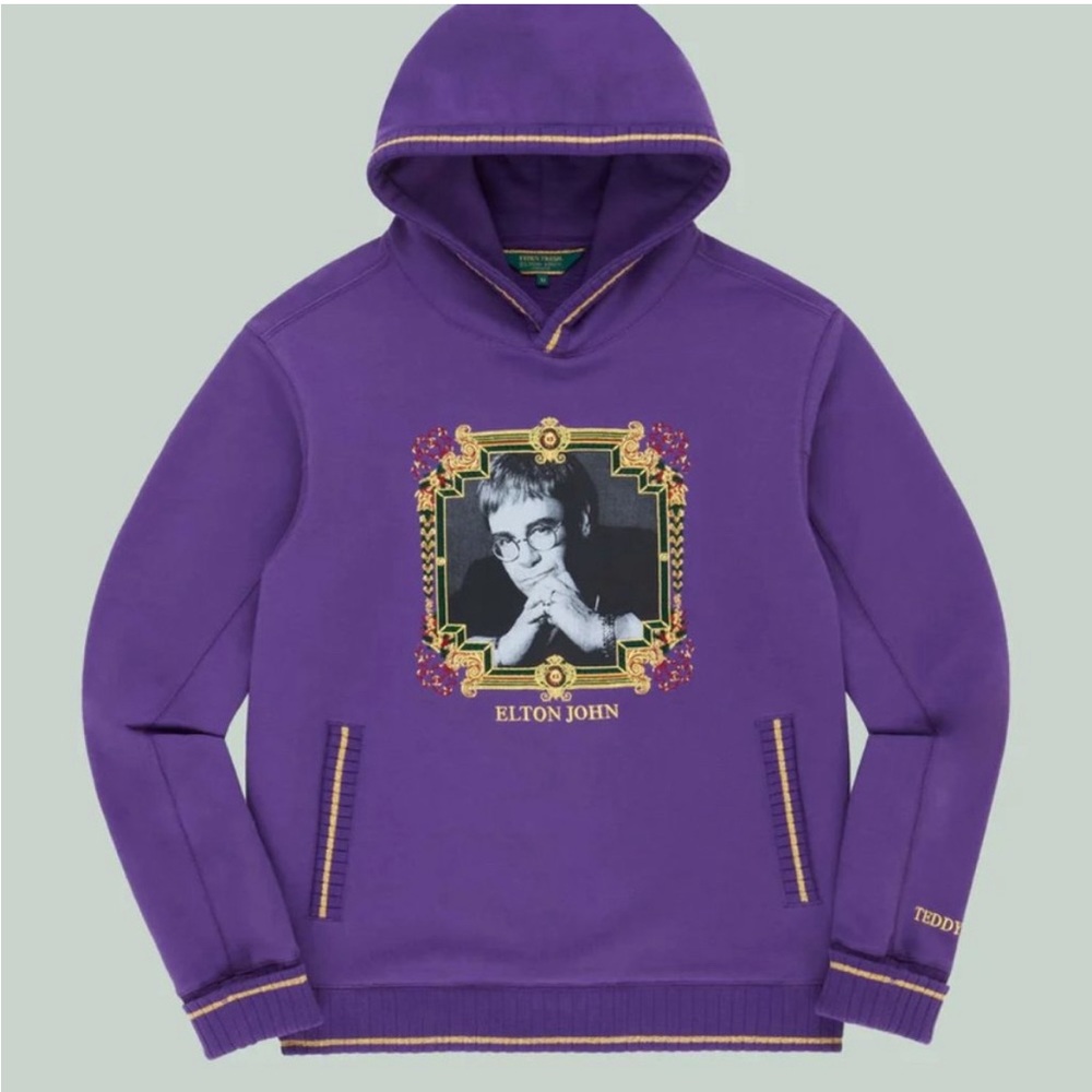 Teddy Fresh X Elton John Purple Hoodie *RARE*